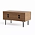 Walnut Wave TV Stand 3D model small image 3