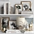 Vintage Decorative Set: 26 Pieces 3D model small image 1