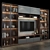 Modern TV Wall Set 261: Stylish & Functional 3D model small image 4