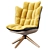 Husk Lounge Chair: Modern Comfort 3D model small image 4