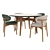 Elegant Modern Dining Set: Oleandro Chair & Abrey Table 3D model small image 1