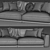 Modern Poliform Paris Seoul Sofa 3D model small image 4