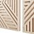 Contemporary Birch Plywood Wall Art Set 3D model small image 4