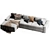 Elegant Poliform Dune Chaise 3D model small image 5