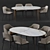 Modern Thonet 520 and Arden Dining Table 3D model small image 2