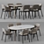 Modern Thonet 520 and Arden Dining Table 3D model small image 5