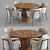 CB2 Azalea Round Dining Table: Modern Elegance for Your Dining Space 3D model small image 2