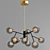 Elegant Glass Shades Chandelier 3D model small image 2