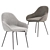 Chic Brooke Fabric Dining Chair 3D model small image 3
