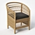 JANO Garden Chair: Synthetic Rattan, Black Cushion 3D model small image 5