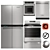 Whirlpool Kitchen Set: Range, Refrigerator, Oven & Dishwasher 3D model small image 4