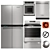 Whirlpool Kitchen Set: Range, Refrigerator, Oven & Dishwasher 3D model small image 5