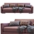 Luxury Flexform Magnum Leather Sofa 3D model small image 1