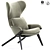 P22 Lounge Chair by Patrick Norguet: Sleek Comfort for Modern Spaces 3D model small image 1