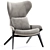 P22 Lounge Chair by Patrick Norguet: Sleek Comfort for Modern Spaces 3D model small image 2