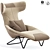 Elegant Esmena Chaise Chair 3D model small image 1