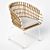 Elegant Merina Chair: Crisal Decoracion 3D model small image 13