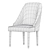 Elegant Velvet Dining Chair 3D model small image 6