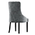 Luxurious Oxford Velvet Dining Chair 3D model small image 5