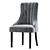 Luxurious Oxford Velvet Dining Chair 3D model small image 6