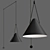 Modern Aluminum Pendant Lamp 3D model small image 2