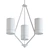 Elevate 3-Light Pillar Chandelier 3D model small image 2