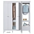 IDANÄS IKEA White Combined Wardrobe 3D model small image 2