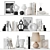 Decorative Set 12: Vases, Lamp & Candle Holder 3D model small image 3