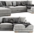 West Elm Dalton U Shaped Sofa 3D model small image 3