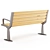Outdoor Bench Sk.20-2/ Sk.20-1: 4 Styles, 4 Colors 3D model small image 2