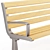Outdoor Bench Sk.20-2/ Sk.20-1: 4 Styles, 4 Colors 3D model small image 3