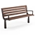 Outdoor Bench Sk.20-2/ Sk.20-1: 4 Styles, 4 Colors 3D model small image 4
