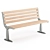 Outdoor Bench Sk.20-2/ Sk.20-1: 4 Styles, 4 Colors 3D model small image 5