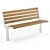 Outdoor Bench Sk.20-2/ Sk.20-1: 4 Styles, 4 Colors 3D model small image 6