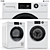 GE Washer & Dryer Combo: Efficient, High-Capacity 3D model small image 1