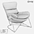 LoftDesigne 2064 Armchair: Modern Metal and Fabric Seating 3D model small image 2