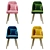 Velvet Dining Chair Set - 4 Colors 3D model small image 4