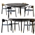 Via Veneto Dining Set: Elegant and Sophisticated 3D model small image 1