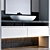 Modern 55cm Bathroom Vanity 3D model small image 3