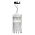 Modern Clear Glass Lamp (Chrome) 3D model small image 1