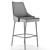 Elegant Velvet Half-Bar Chair 3D model small image 5