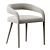 Elegant Lisette White Chair 3D model small image 1