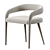 Elegant Lisette White Chair 3D model small image 2