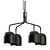 Gubi Howard 4-Arm Chandelier 3D model small image 1