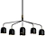 Luxury Howard Chandelier: Gunmetal/Bone China 3D model small image 1