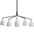 Luxury Howard Chandelier: Gunmetal/Bone China 3D model small image 2