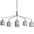 Luxury Howard Chandelier: Gunmetal/Bone China 3D model small image 3