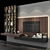 Sleek TV Wall Set 263 3D model small image 3