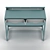  Elegant Turquoise-Gray and White Table "ALEX 3D model small image 2