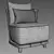 Restoration Hardware Rh Cala Lounge Chair 3D model small image 4